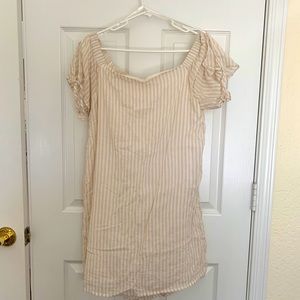 Naked Zebra Off the Shoulder Dress